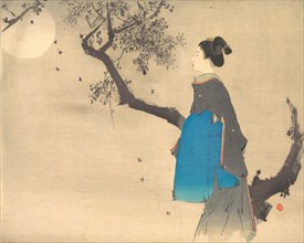 Profile View of a Woman Strolling in the Moonlight, ca. 1908.