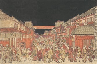 Sakaicho Fukiyacho Kaomise Yoshibai no Zu, ca. 1780.