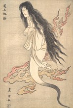 Onoe Matsusuke as the Ghost of the Murdered Wife Oiwa, in "A Tale of Horror from the Yotsuya Station on the Tokaido Road", 1812.