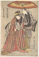 Kabuki Actors: Bando Mitsugoro and Iwai Hanshiro, ca. 1800.