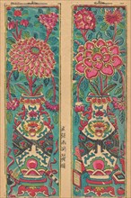 One hundred thirty-five woodblock prints including New Year's pictures (nianhua), door gods, historical figures and Taoist deities, 19th-20th century.