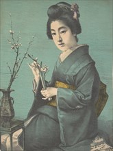 Girl with Plum Blossoms, ca. 1900?.