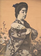 Girl Carrying a Round Paper Fan (Uchiwa), ca. 1900?.