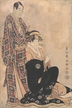 Sagawa Kikunojo III as the Courtesan Katsuragi, and Sawamura Sojuro, 1794.