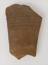 Ostrakon with a Letter from Gennadius to Peter, Coptic, 580-640.