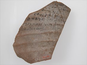 Ostrakon with a List, Coptic, 580-640.