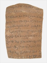 Ostrakon with a Letter from John to Moses, Coptic, 600.