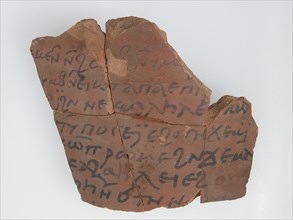 Ostrakon with a Letter from Paternoute to Epiphanius, Coptic, 600.