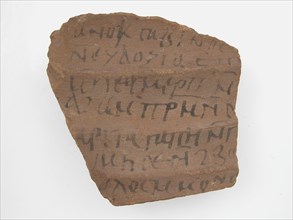 Ostrakon with a Letter from Sabinus to Paham, Coptic, 580-640.