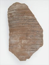 Ostrakon with a Letter from Pilatus to Peter, Coptic, 600.