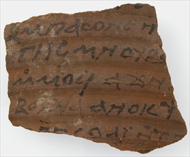 Ostrakon with a Contract by Pses, Coptic, 600.