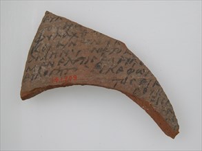 Ostrakon with a Canticle (?), Coptic, 580-640.