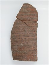 Ostrakon with a Letter from Lazarius to Epiphanius, Coptic, ca. 600.