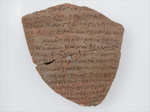 Ostrakon with a Letter to John and Enoch, Coptic, 600.