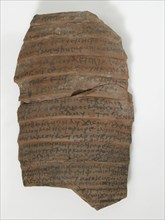 Ostrakon with a Letter from Koletjew to Epiphanius, Coptic, 600.