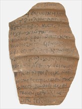 Ostrakon with a Letter from Pleine to Elias, Coptic, 600.