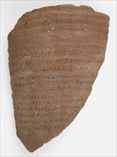 Ostrakon with a Letter from Strategius to Cyriacus, Coptic, 600.
