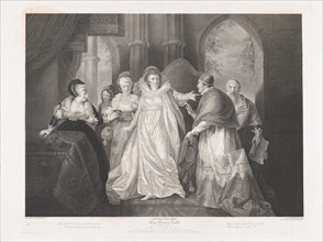 Queen Catherine, Cardinal Wolsey and Cardinal Campeius (Shakespeare, King Henry VIII, Act 3, Scene 1), first published 1796; reissued 1852.