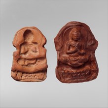 Mold and Impression for a Seated Buddha, 5th-7th century.