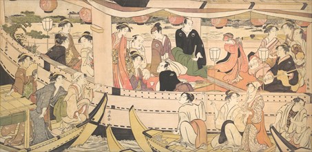 Pleasure Boat on the Sumida River, ca. 1788-90.