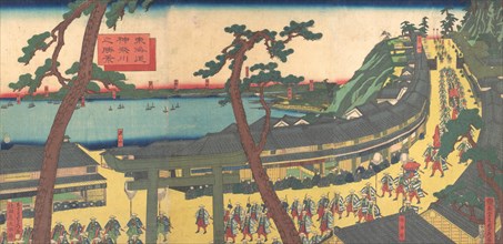 View of Kanagawa on the Tokaido Road (Tokaido kanagawa no shokei), ca. 1862-63.