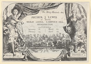 The Moray Minstrels (Invitation card of Arthur James Lewis), 1865.