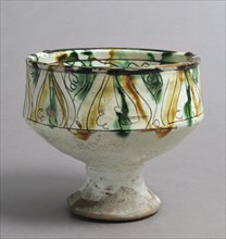 Footed cup with palmettes, Byzantine, late 14th century.