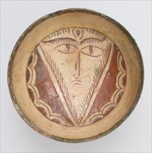 Bowl with Face, Byzantine, 10th-13th century.