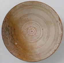 Bowl with Geometric Rosette, Byzantine, 1100-1150.