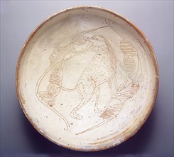 Bowl with Cheetah, Byzantine, 11th-13th century.