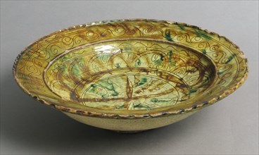 Tricolor Bowl, Byzantine, 14th century.