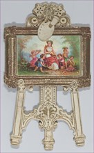 Valentine - Standing easel, chromolithographed family, 1873.
