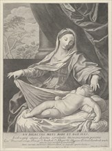 The Virgin holding a cloth above the sleeping infant Christ, after Reni, 1700-1800.