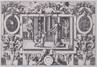 The Children of Medea and Jason Give Creusa the Fatal Present (Par ses deux fils à l'épouse nouvelle envoyé en don la couronne mortelle...), 1563.
