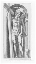 Christ Holding a Cross in a Niche.