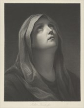 Head of the Virgin looking up to the right, after Reni, 1869.