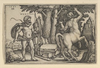 Hercules Killing Nessus, from The Labors of Hercules, 1542.
