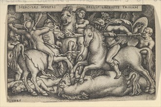 Hercules Fighting Against the Trojans, from The Labors of Hercules, 1545.