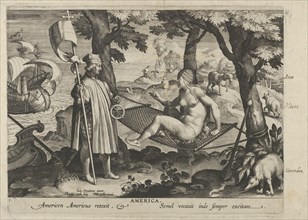 New Inventions of Modern Times [Nova Reperta], The Discovery of America, plate 1, ca. 1600.