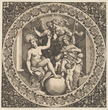 Scene with Misericordia and Veritas in a Circle at Center, 1580-1600.