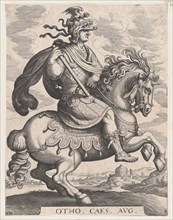Plate 8: Emperor Otho on Horseback, from 'The First Twelve Roman Caesars', after Tempesta, 1610-50.