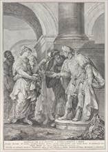 Daniel argues with the elders while Susanna stands at left, 1732-50.