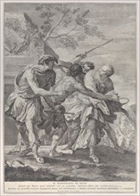 Moses defending the daughters of Jethro, 1732-50.