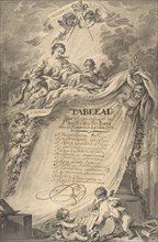Diploma for the Freemasons of Bordeaux, after François Boucher, 1766.