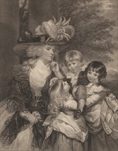 Lady Smith and her Children, March 15, 1789. [Charlotte Smith, her son George Henry, and daughters Louisa and Charlotte].