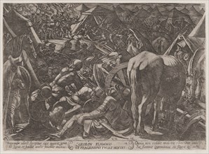 Plate 14: Gideon Terrorizing the Enemy Camp, from 'The Battles of the Old Testament', ca. 1590-ca. 1610.