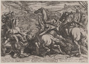 Plate 6: The Israelites Defeated by the Canaanites for Having Disobeyed Moses, from 'The Battles of the Old Testament', ca. 1590-ca. 1610.