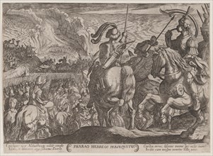 Plate 7: The Egyptians Pursuing the Israelites, from 'The Battles of the Old Testament', ca. 1590-ca. 1610.