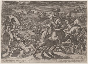 Plate 2: Abraham Liberating His Nephew Lot, from 'The Battles of the Old Testament', ca. 1590-ca. 1610.