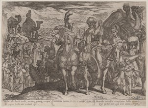 Plate 3: Abraham Taking Lot and His Family to His Own Land, from 'The Battles of the Old Testament', ca. 1590-ca. 1610.